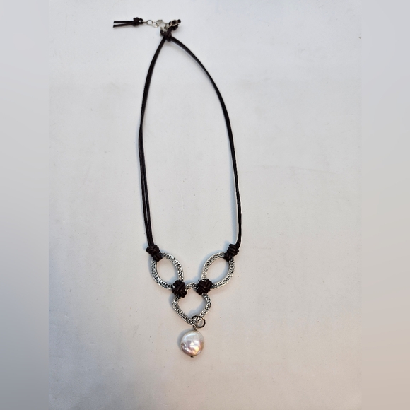 Silpada Leather and Silver Necklace #N1257 - Picture 4 of 4